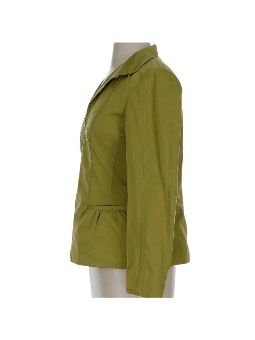 Lafayette 148 New York Reva Couture Sugarcane Jacket Blazer 4 Chartreuse Zip Up